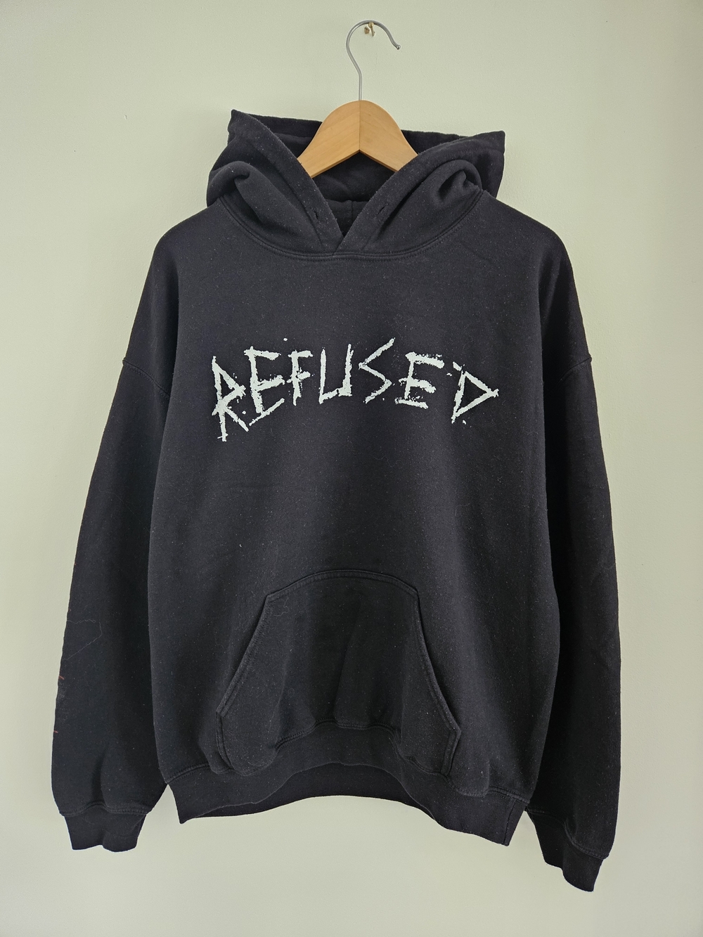 Refused Hoodie Sweatshirt Mens Large War Music Hardcore Punk Rock Band